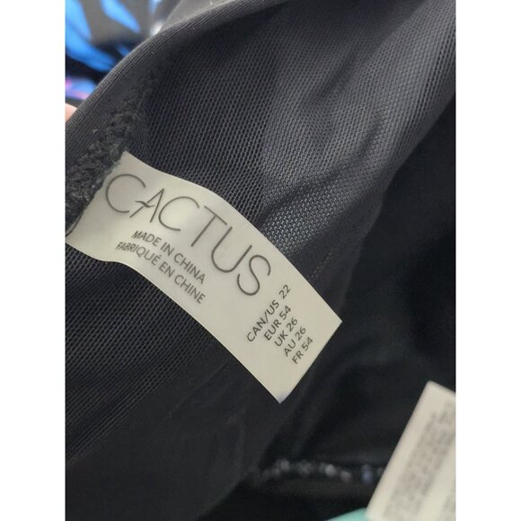 Womens Floral Multicolor One Peice Swimsuit Size 22 By Cactus- Missing Strap - Picture 5 of 15